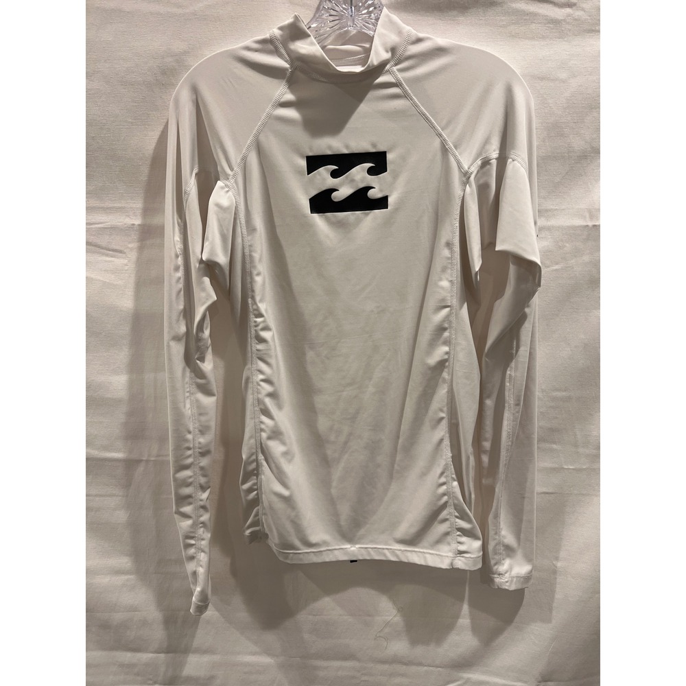 Billabong Mens White Long Sleeve Rash Guard UPF 50+ Swim Shirt Large MWLYETWI